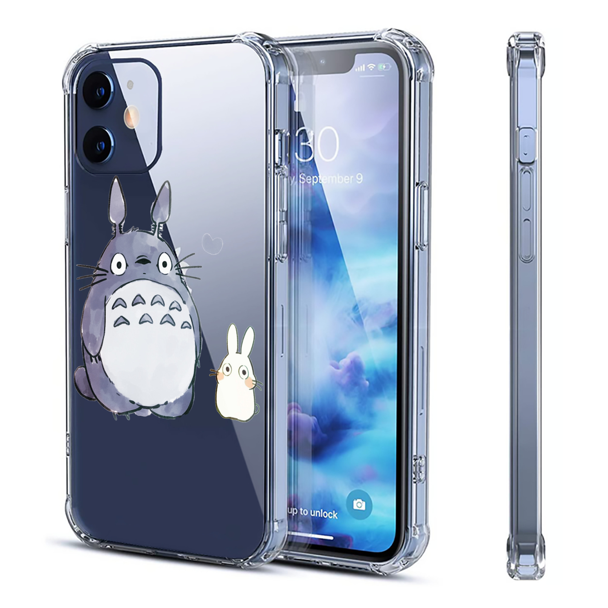 （画像用） となりのトトロ 草壁メイ 草壁サツキ My Neighbor Totoro Satsuki Kusakabe Mei Kusakabe 【iPhone 12シリーズ対応】透明スマホケース（クリアソフトケース）